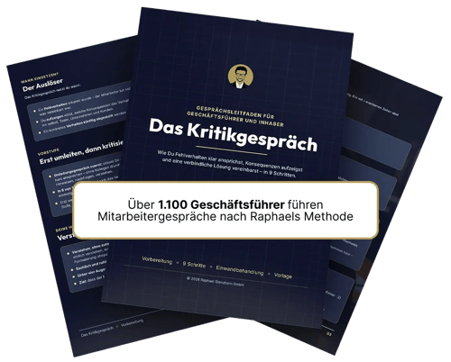 Mockup der Kritikgesprächsvorlage